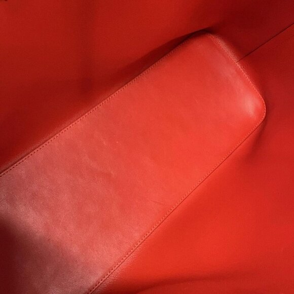 Auth CHRISTIAN LOUBOUTIN Cabata E/W - Black Red Leather Tote Bag - Picture 12 of 16